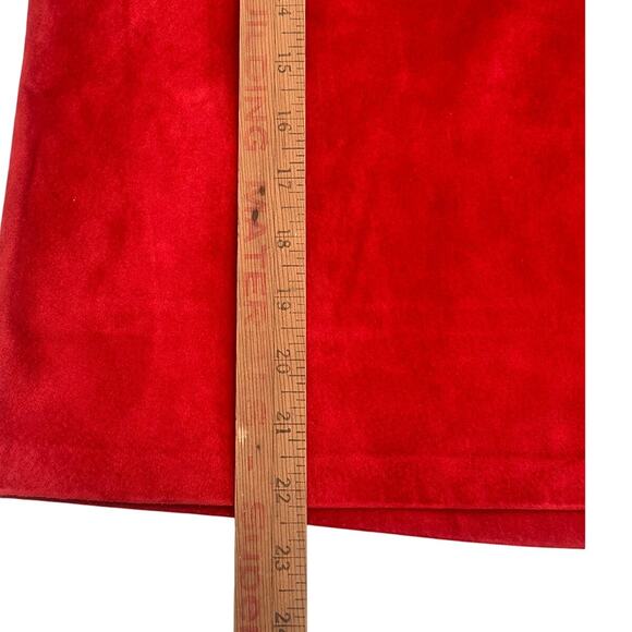 Bushwhacker USA Vintage 2-Piece Red Suede Jacket & Gaucho Short Set-New w/Tags - Picture 15 of 16